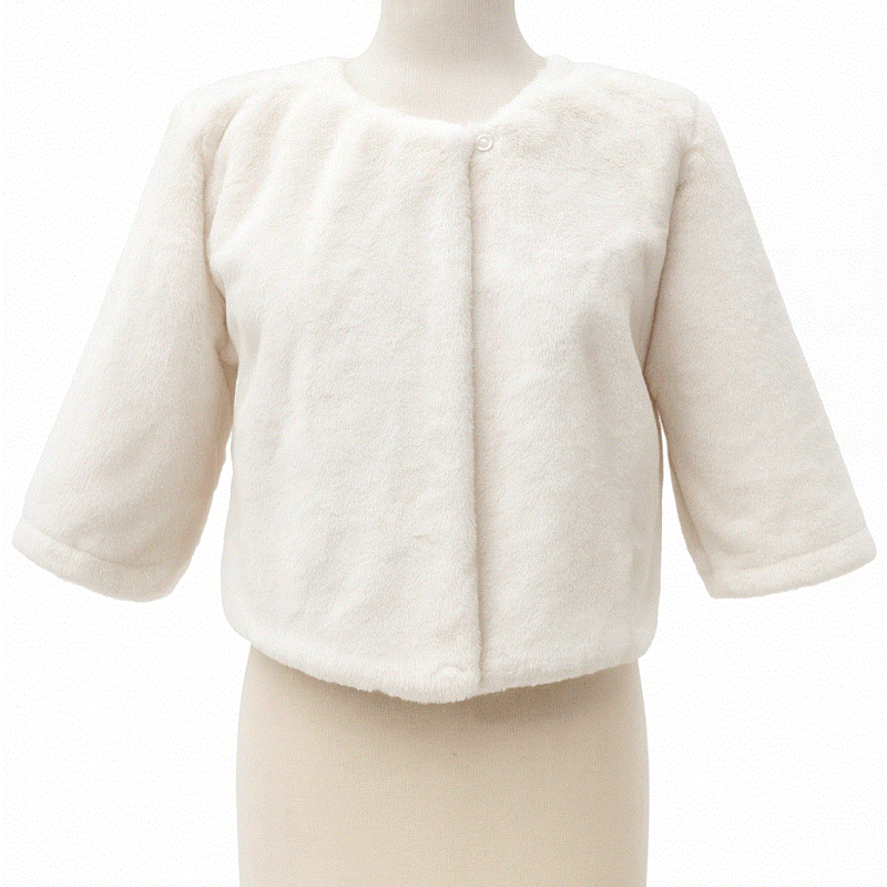 Estola blanca cruda o capa de pelo