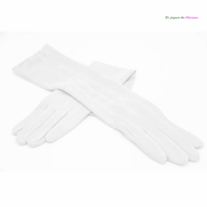 Guantes blancos antelina