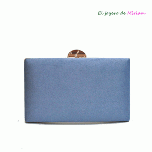 Bolso clutch azul celeste