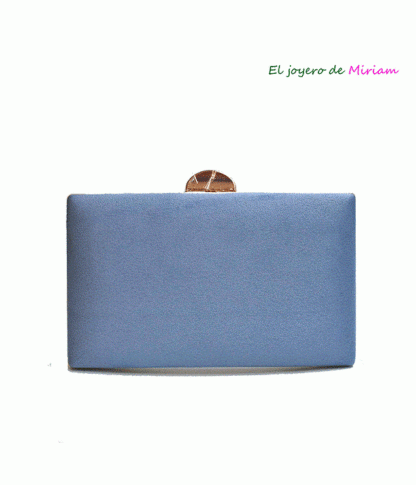 Bolso clutch azul celeste