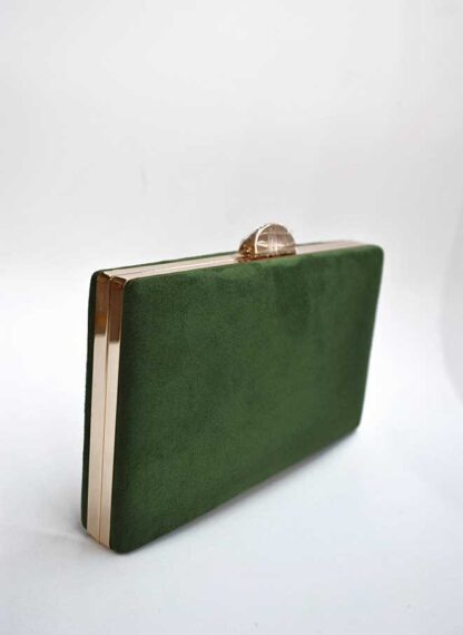 Bolso clutch verde olivo - Imagen 2