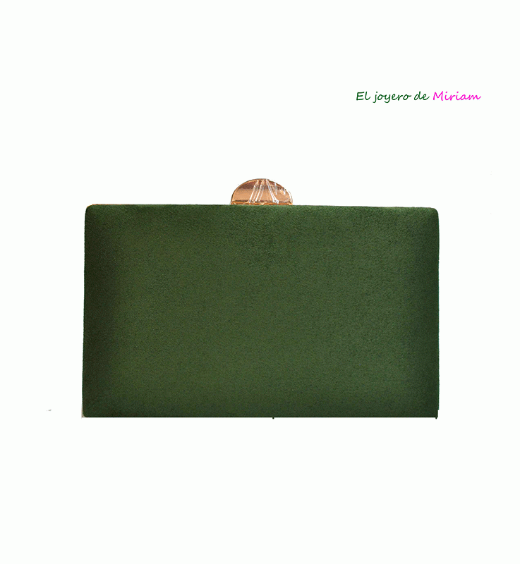 Bolso clutch verde olivo