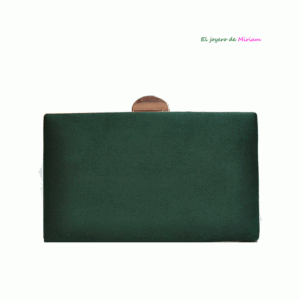 Bolso clutch verde botella