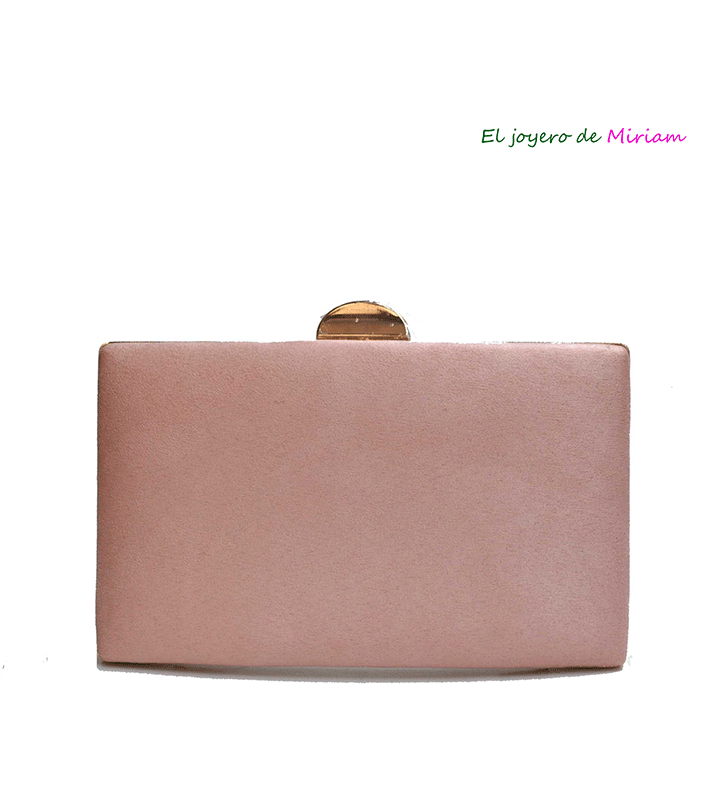 Bolso clutch rosa maquillaje