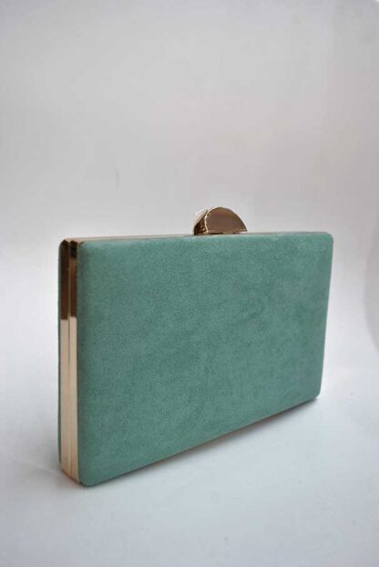 Bolso clutch verde agua - Imagen 2