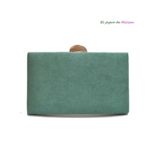 Bolso clutch verde agua