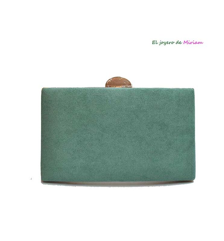 Bolso clutch verde agua