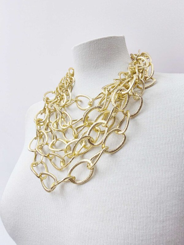 Collar dorado arandelas - Imagen 2