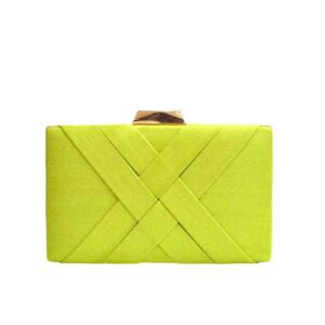 Clutch verde lima trenzado