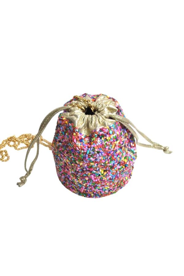Bombonera dorada piedras - Imagen 2