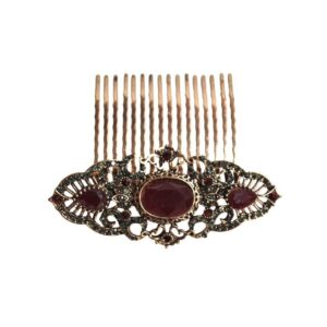 Peineta piedras facetadas