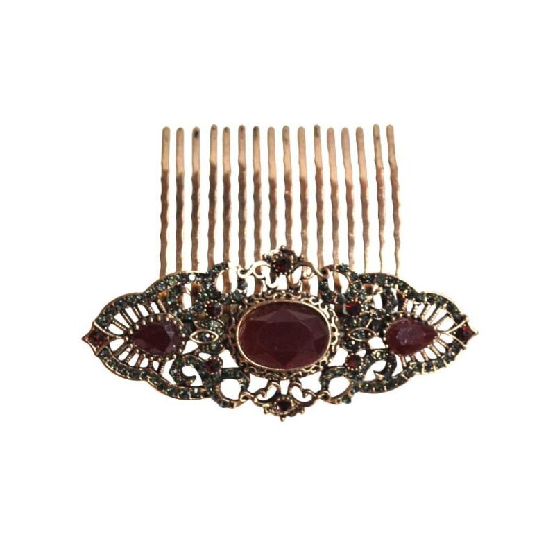 Peineta piedras facetadas