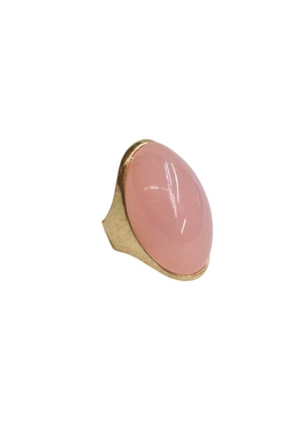 Anillo resina rosa nude