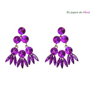 Pendientes bugamvilla cristal