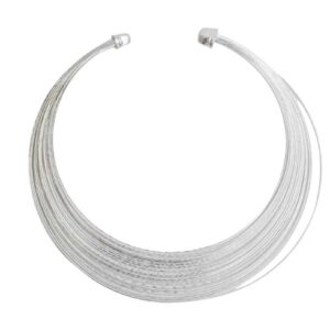 Gargantilla plateada alambres