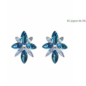 Pendientes flores azules