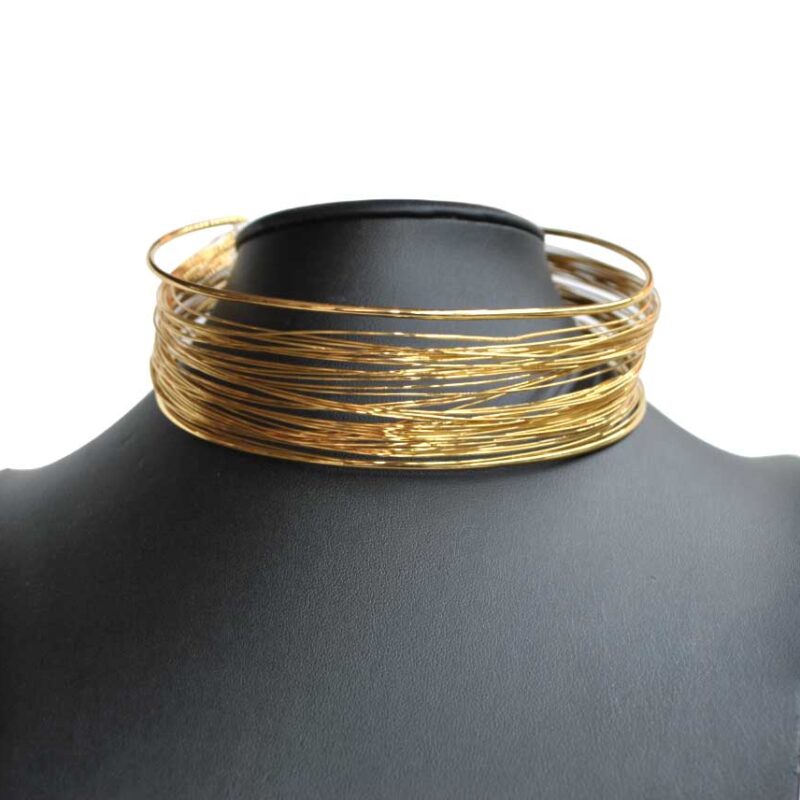 Choker dorada metal