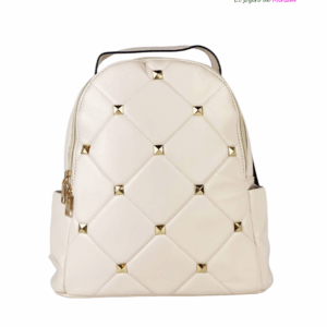 Mochila beige tachuelas