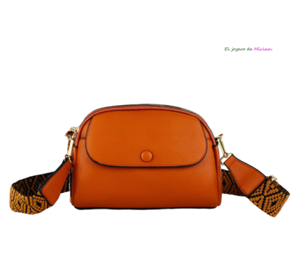 Bandolera naranja correa étnica