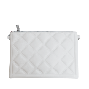 Bolso o cartera blanca acolchada