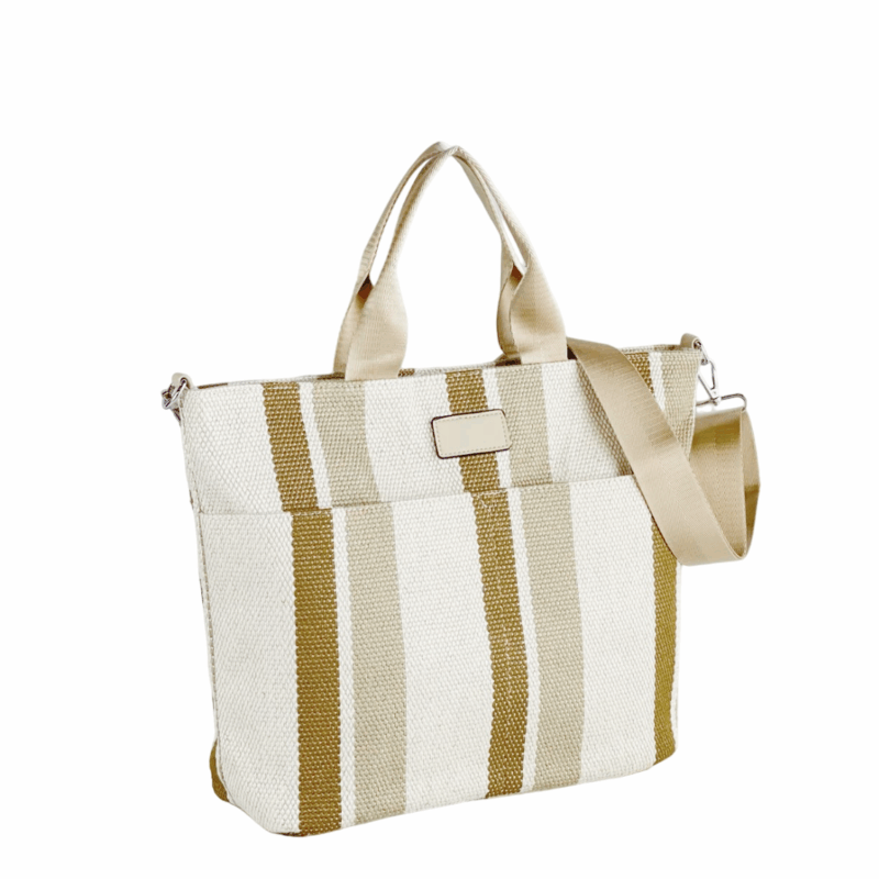 Bolso asas rayas apricot