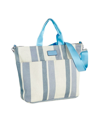 Bolso asas rayas azules