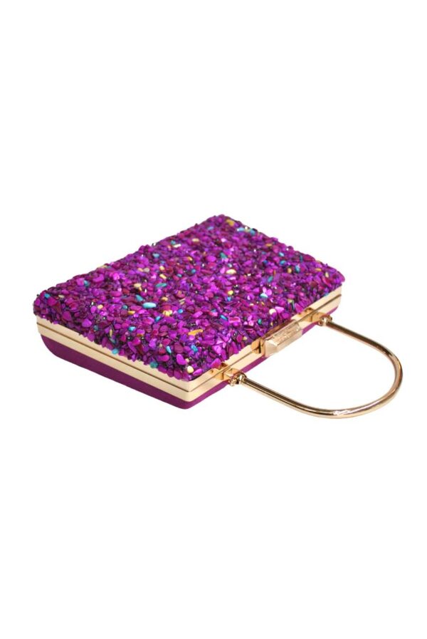 Bolsito clutch bugamvilla piedras - Imagen 3