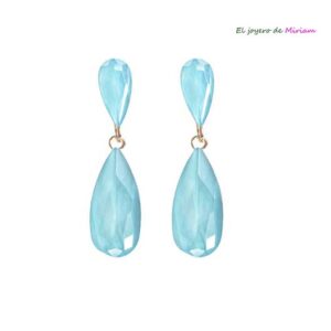 Pendientes azules lágrimas