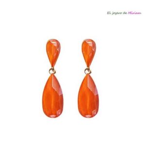 Pendientes naranjas lágrimas