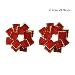 Pendientes rojos de fiesta