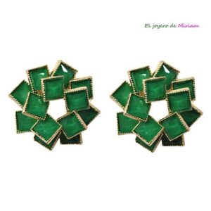 Pendientes verdes de fiesta