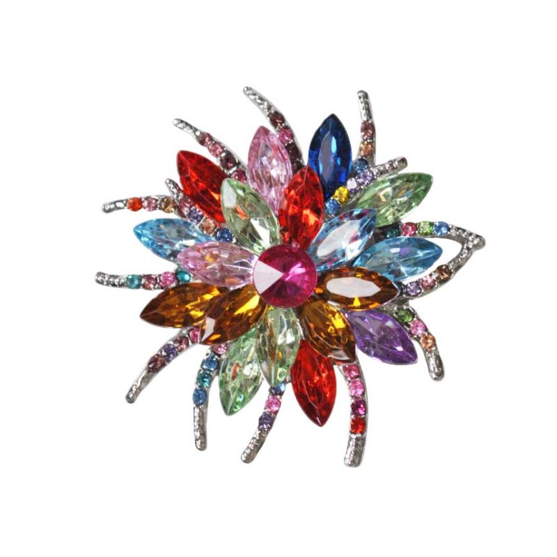 Broche cristal multicolor