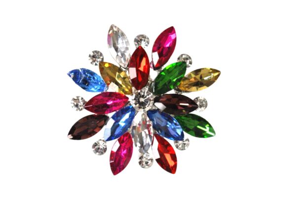 Broche flor multicolor