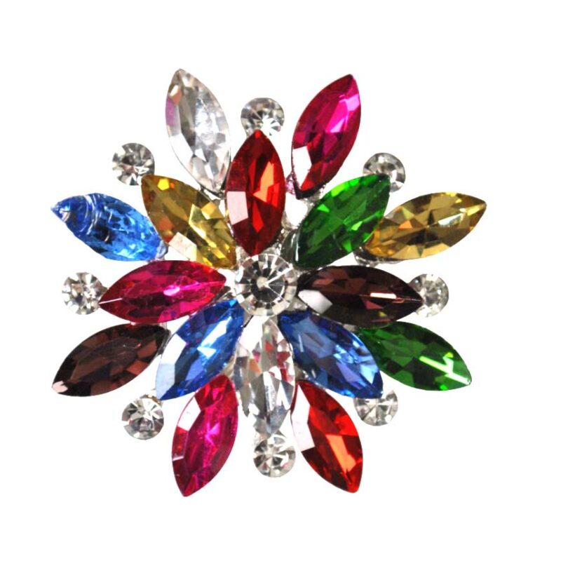 Broche flor multicolor