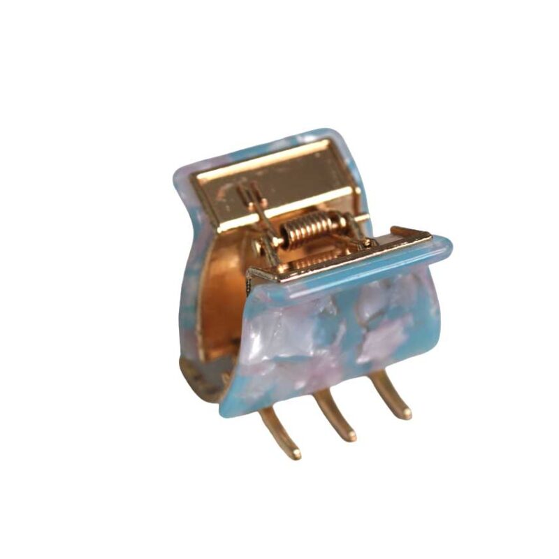 Pinza resina azul y rosa