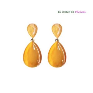 Pendientes mostaza facetados