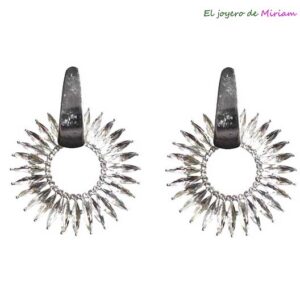 Pendientes plateados cristales