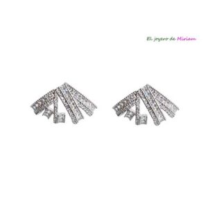 Pendientes plateados circonitas