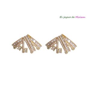 Pendientes dorados circonitas