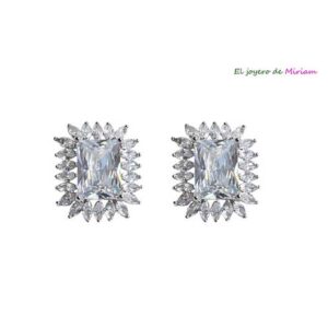 Pendientes fiesta cristal blanco