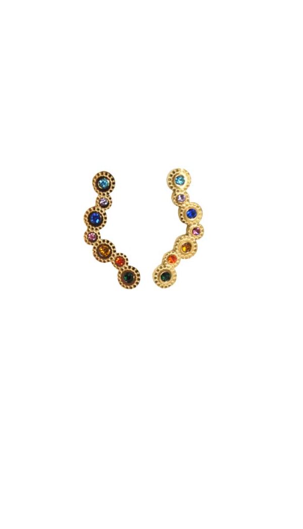 Pendientes acero cristales multi
