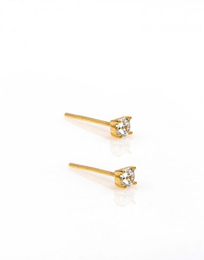 Pendientes diamante acero