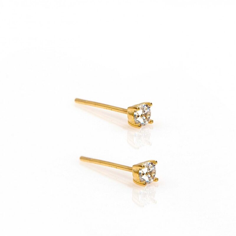 Pendientes diamante acero