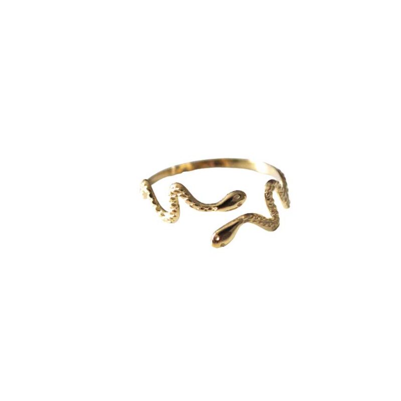 Anillo acero serpiente