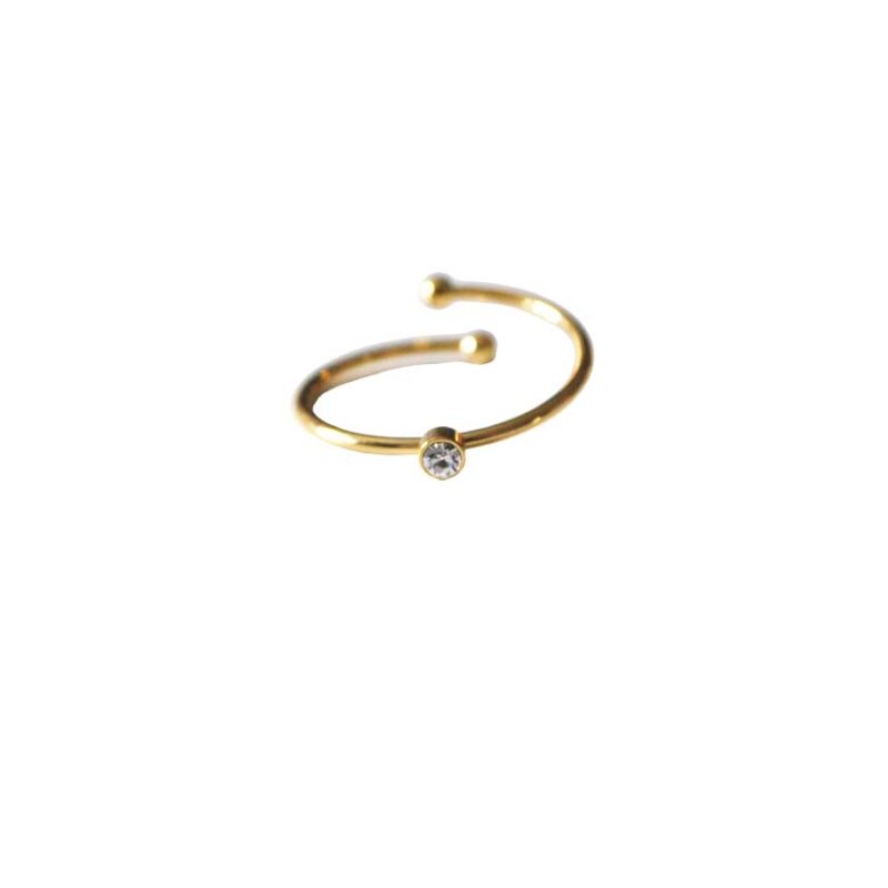 Anillo acero cristalito