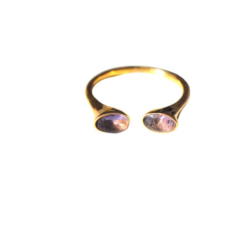 Anillo acero cristales nude