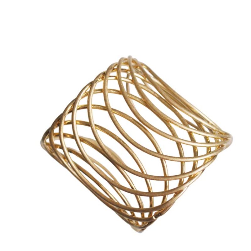 Brazalete tubos dorado mate