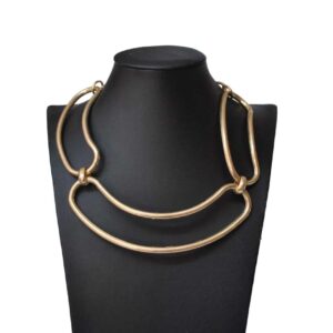 Gargantilla dorada metal