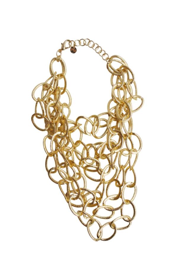 Collar dorado arandelas - Imagen 3
