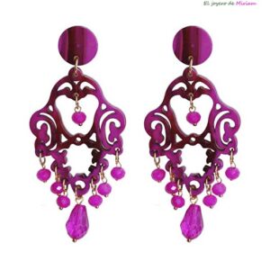 Pendientes bugamvilla flamenca